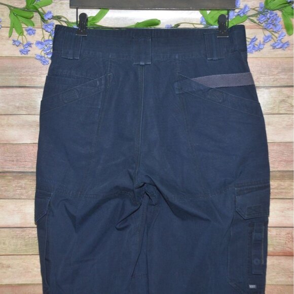 5.11 Tactical Pants Mens 32x36 Tall Navy Blue Cargo Pockets Ripstop Workwear - Picture 5 of 10